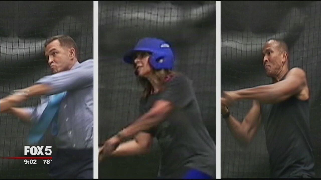 Batting Practice for the Good Day Crew