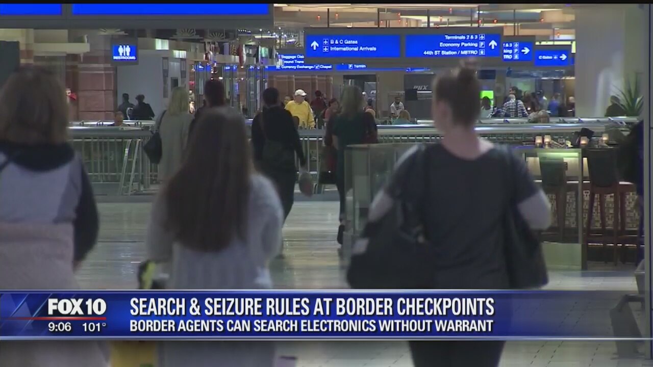 Questions surrounding the right of border agents to search your electronic devices without a warrant