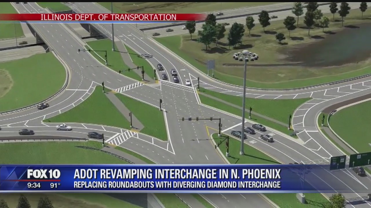 Diverging Diamond Interchanges being built in Phoenix