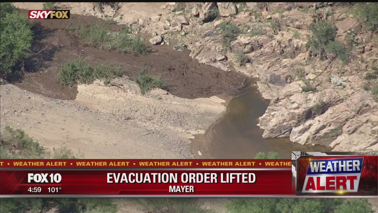 Flood evacuation orders lifted for Mayer