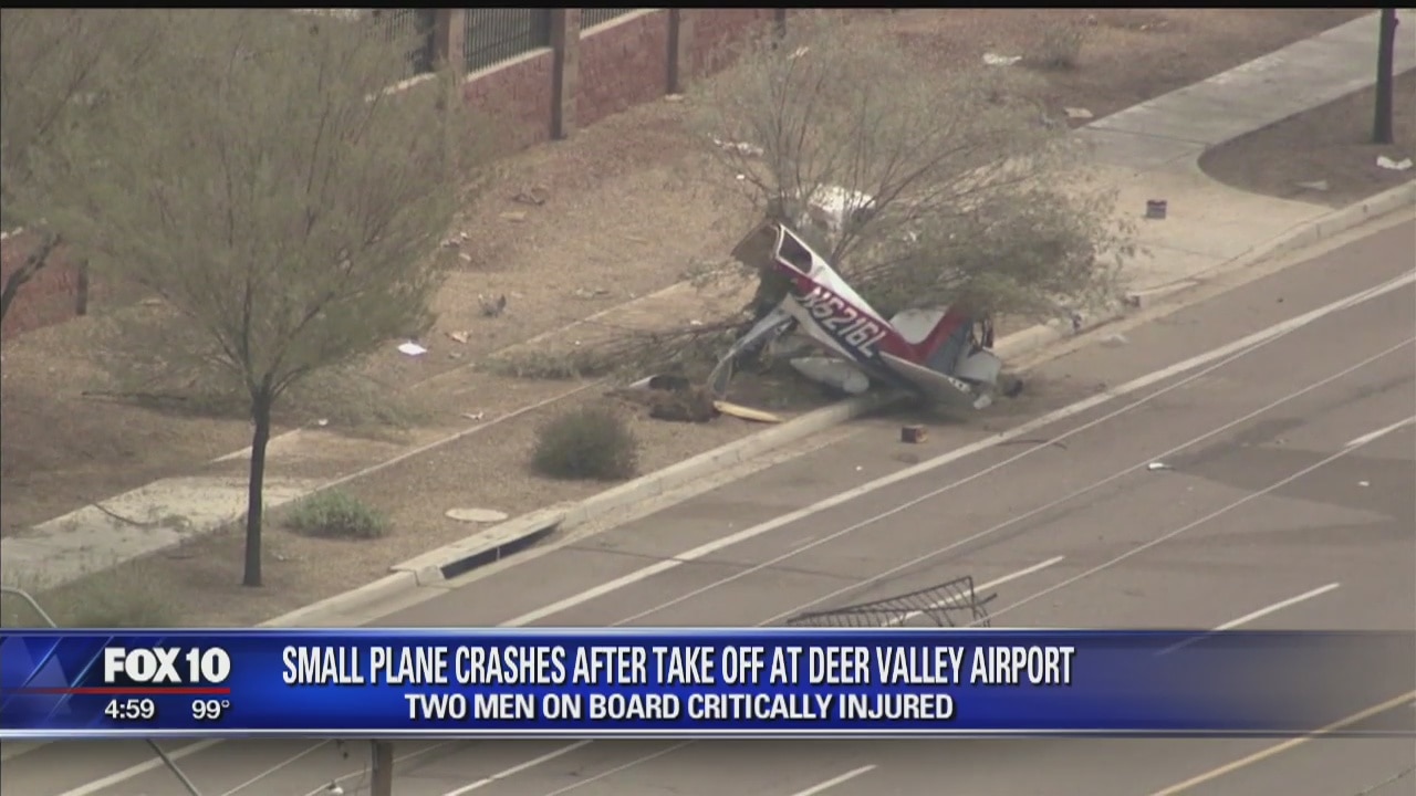 Small plane crashes near Deer Valley Airport in Phoenix