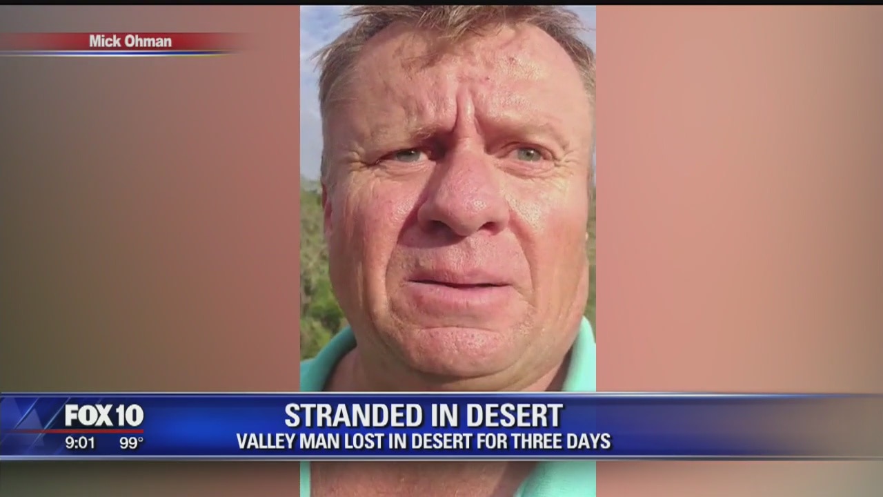 Valley man stranded in desert for 3 days with only water and beer