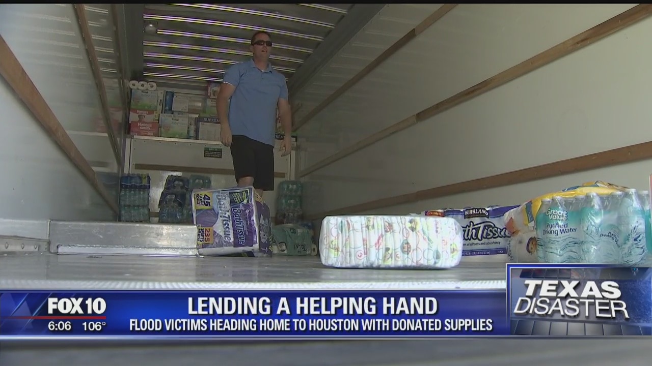 Houston couple in Phoenix for grandchild's birth stepping up to help Harvey victims