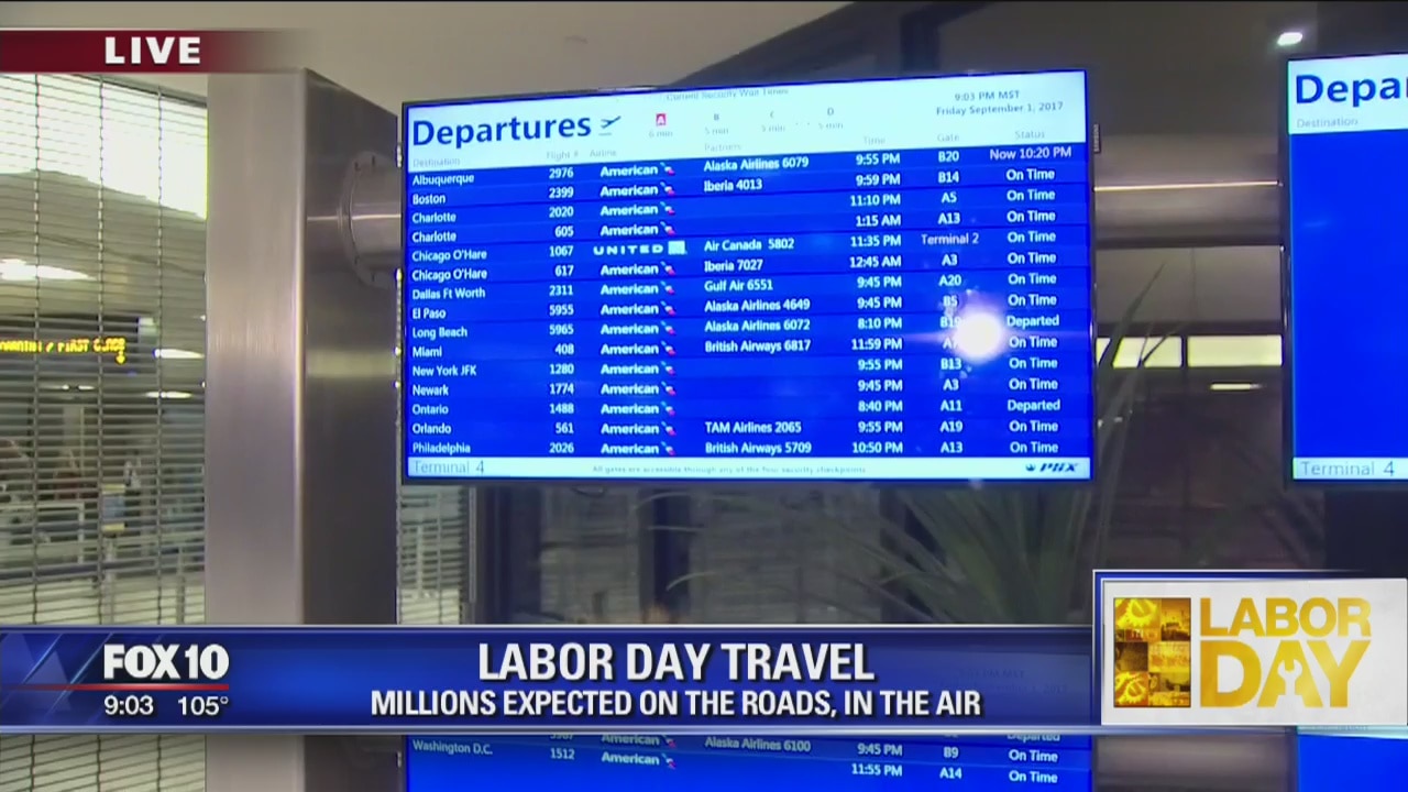 Many leaving Phoenix at the start of the Labor Day weekend