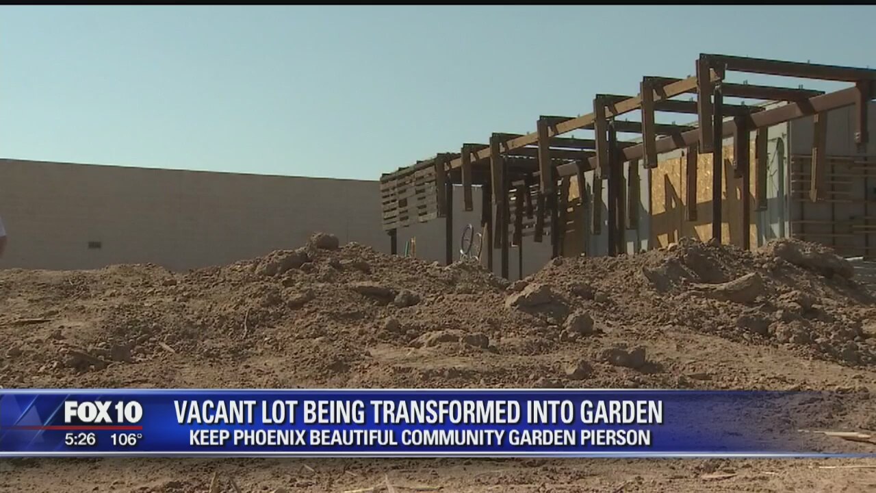 Site of former drug houses in Phoenix gains new life, as community garden moves in