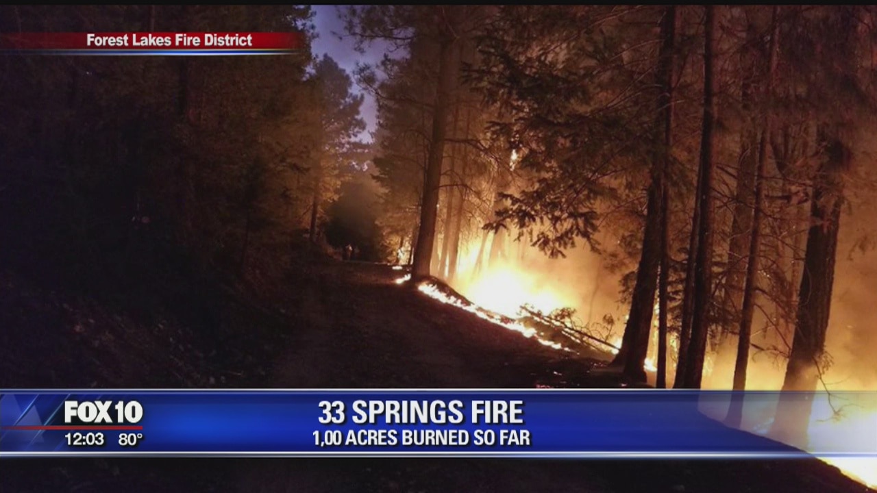 33 Springs Fire: Over 1,200 acres burned