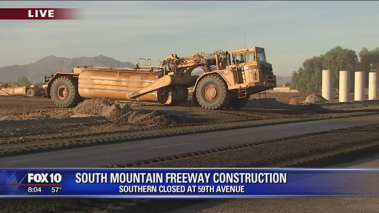 Southern Ave closed at 59th Ave for construction