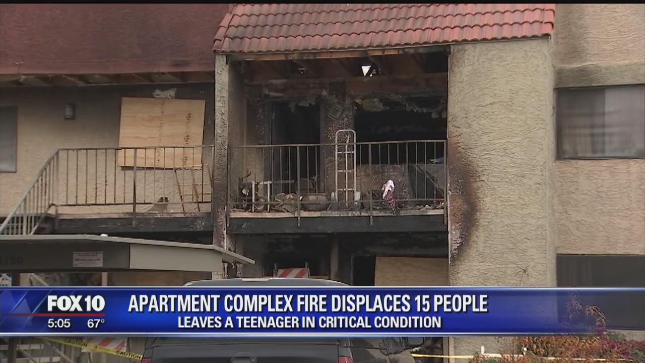 Teen taken to hospital in critical condition following apartment fire