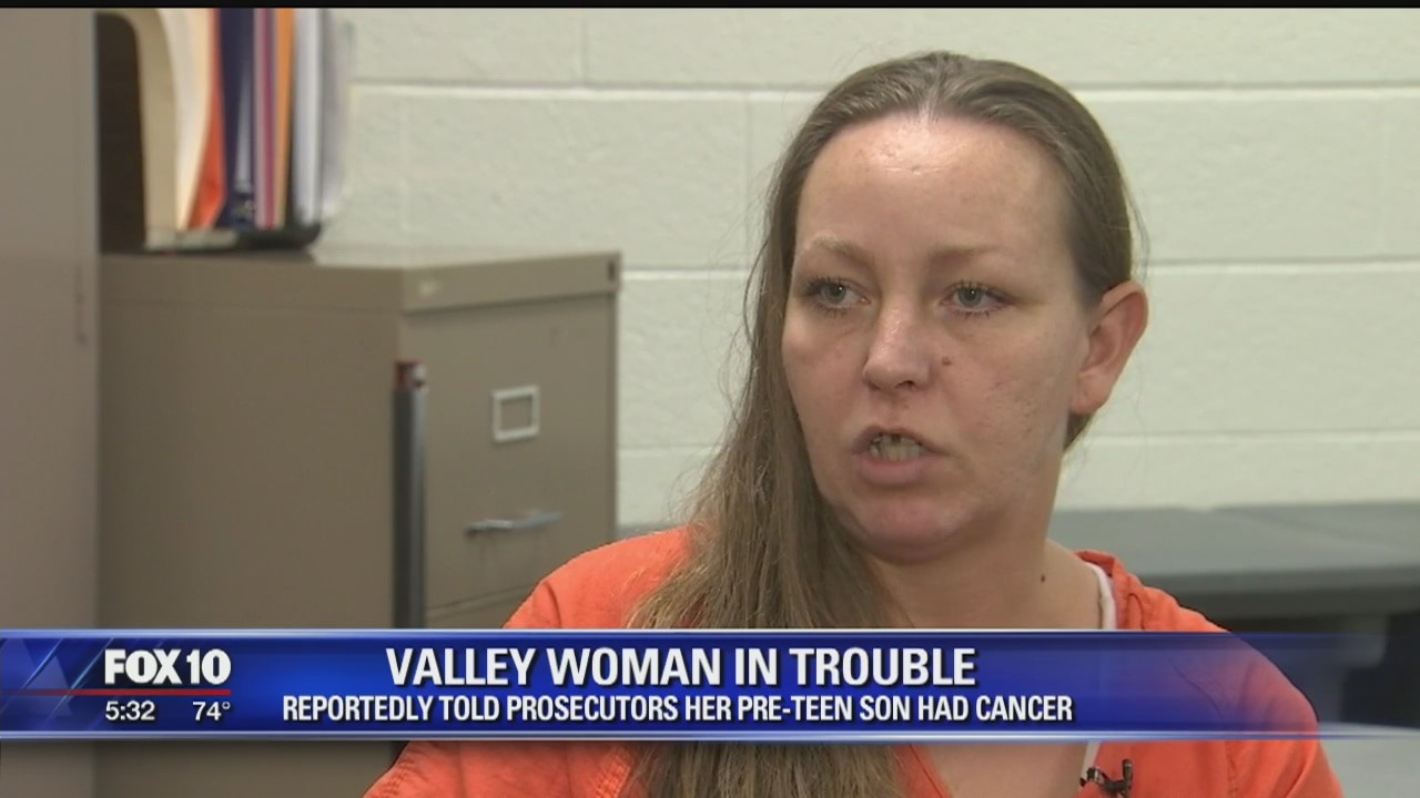 Woman accused of telling prosecutors her pre-teen son has cancer