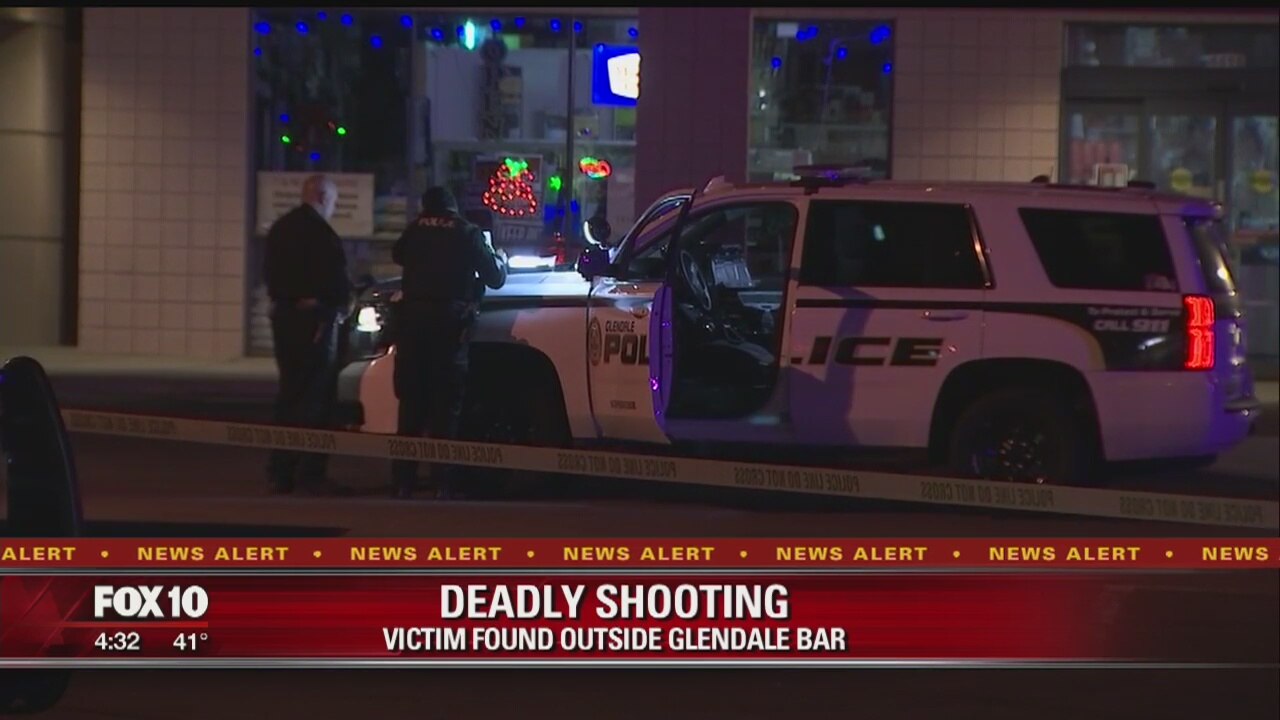 Man dead, suspect sought following shooting outside Glendale bar