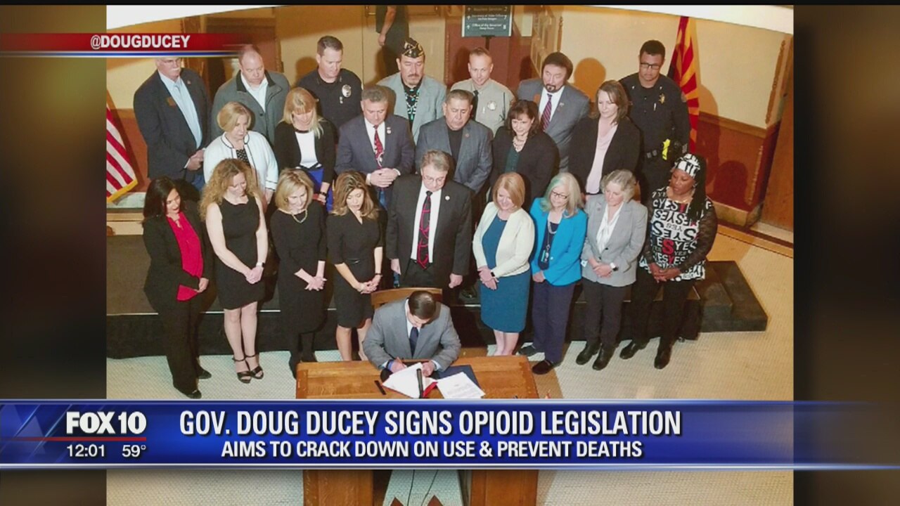 Arizona governor signs law he sought to target opioid abuse
