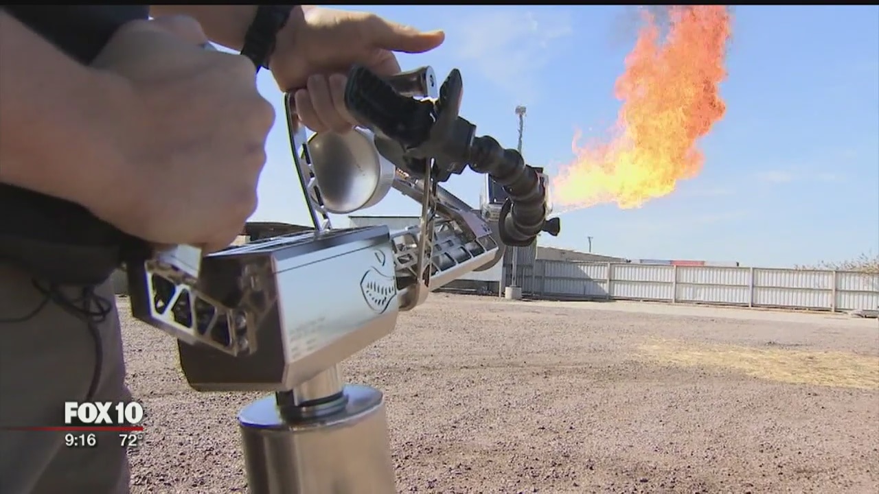 Valley company makes flamethrowers shooting 30-foot flames