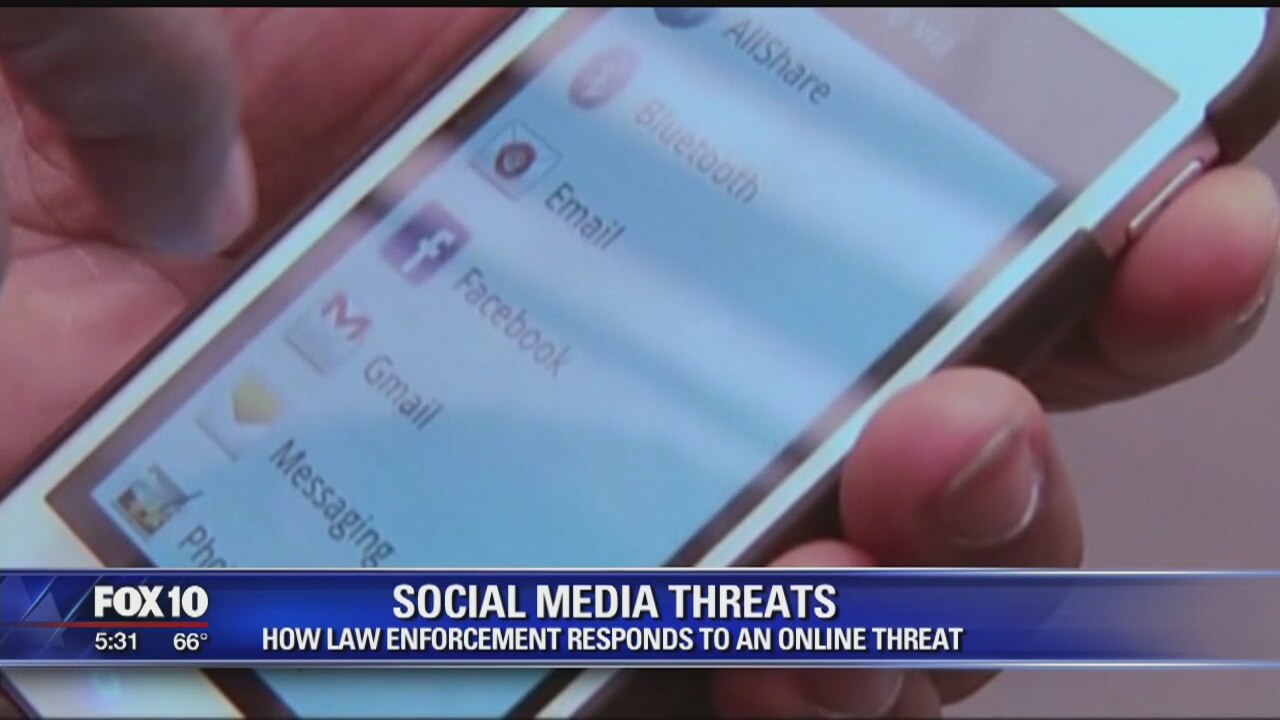 How does law enforcement respond to online threats?