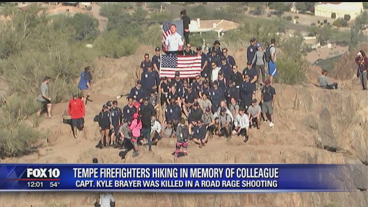 Firefighters hike Camelback Mountain to pay tribute to fallen fire captain