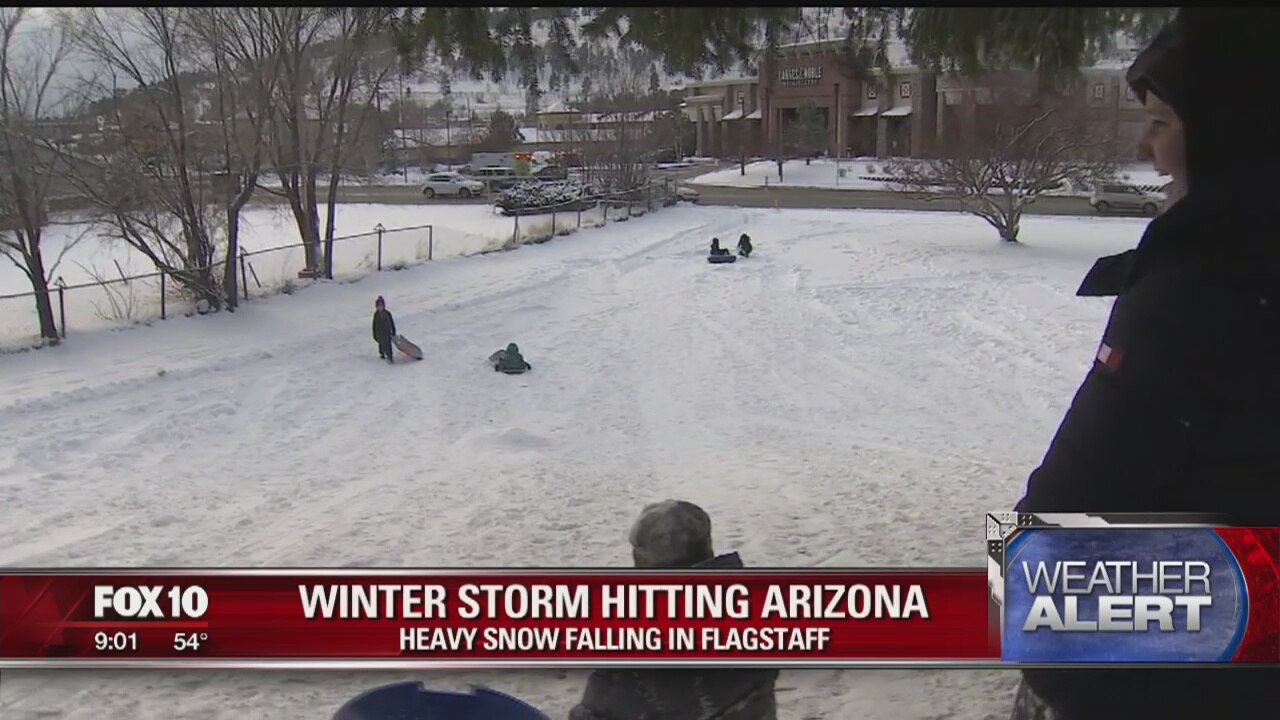 Snow, ice on highways as system crosses northern Arizona