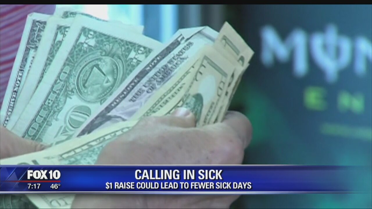 Study: $1 raise could lead to fewer sick days