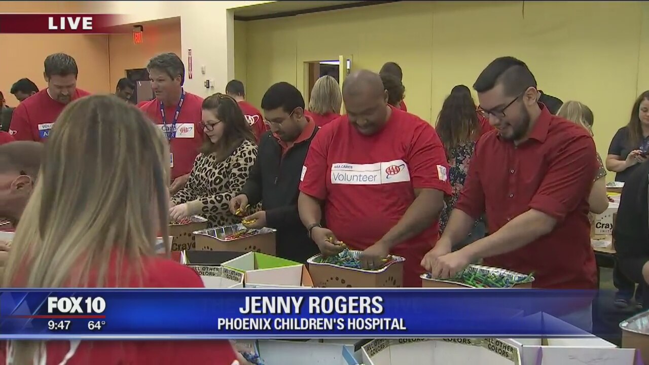 Volunteers repurpose crayons for Valley children's hospitals