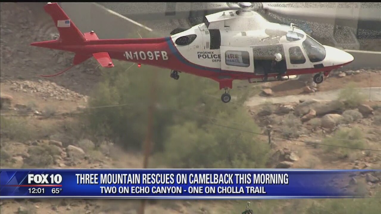 3 mountain rescue operations on Camelback