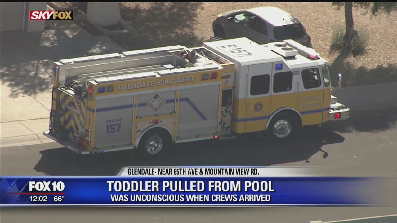 Toddler pulled from Glendale swimming pool