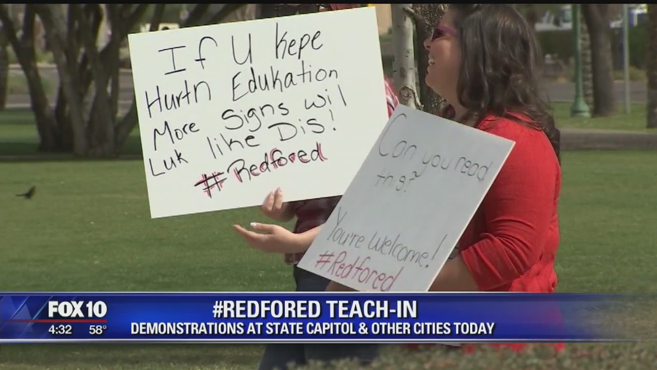 #RedForEd Teach-In: Demonstrators at AZ State Capitol