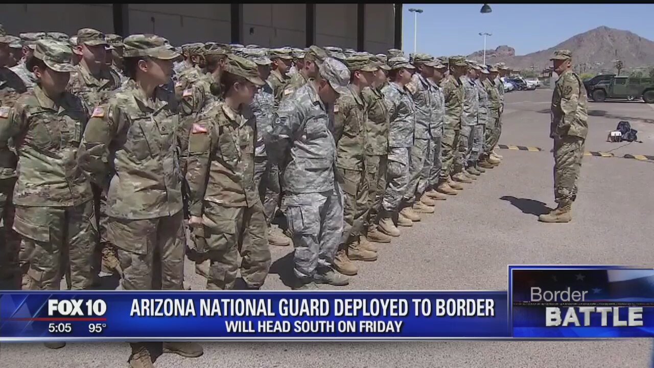 Members of Arizona National Guard to head to the border on Friday