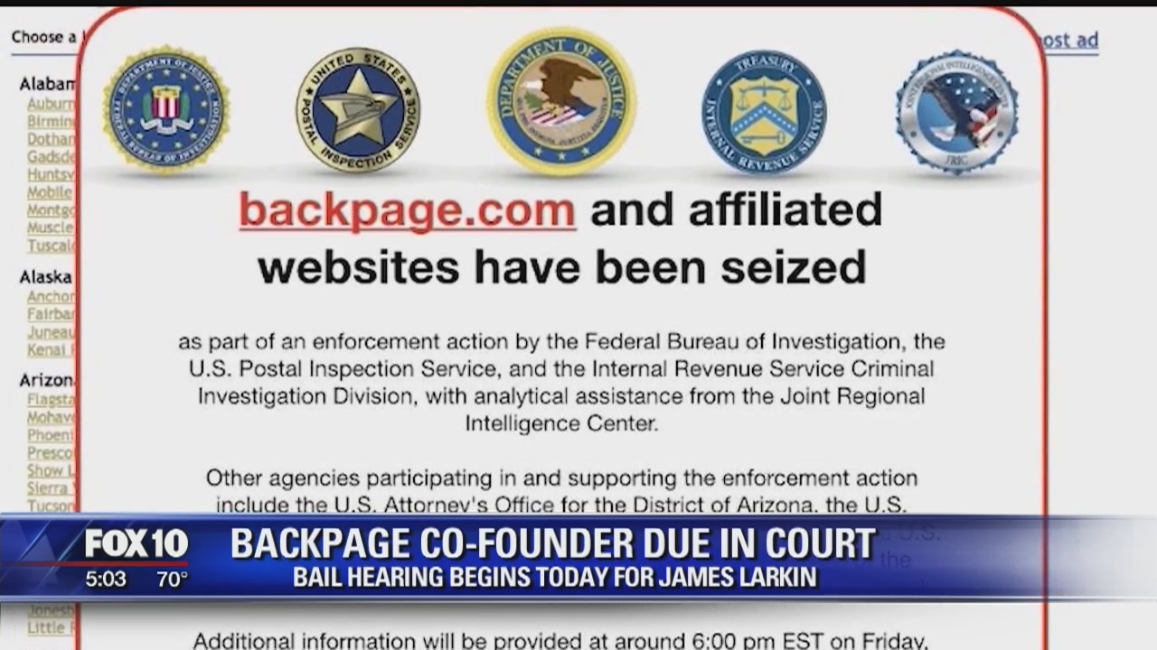 Hearing set for Backpage.com founder in case over sex ads
