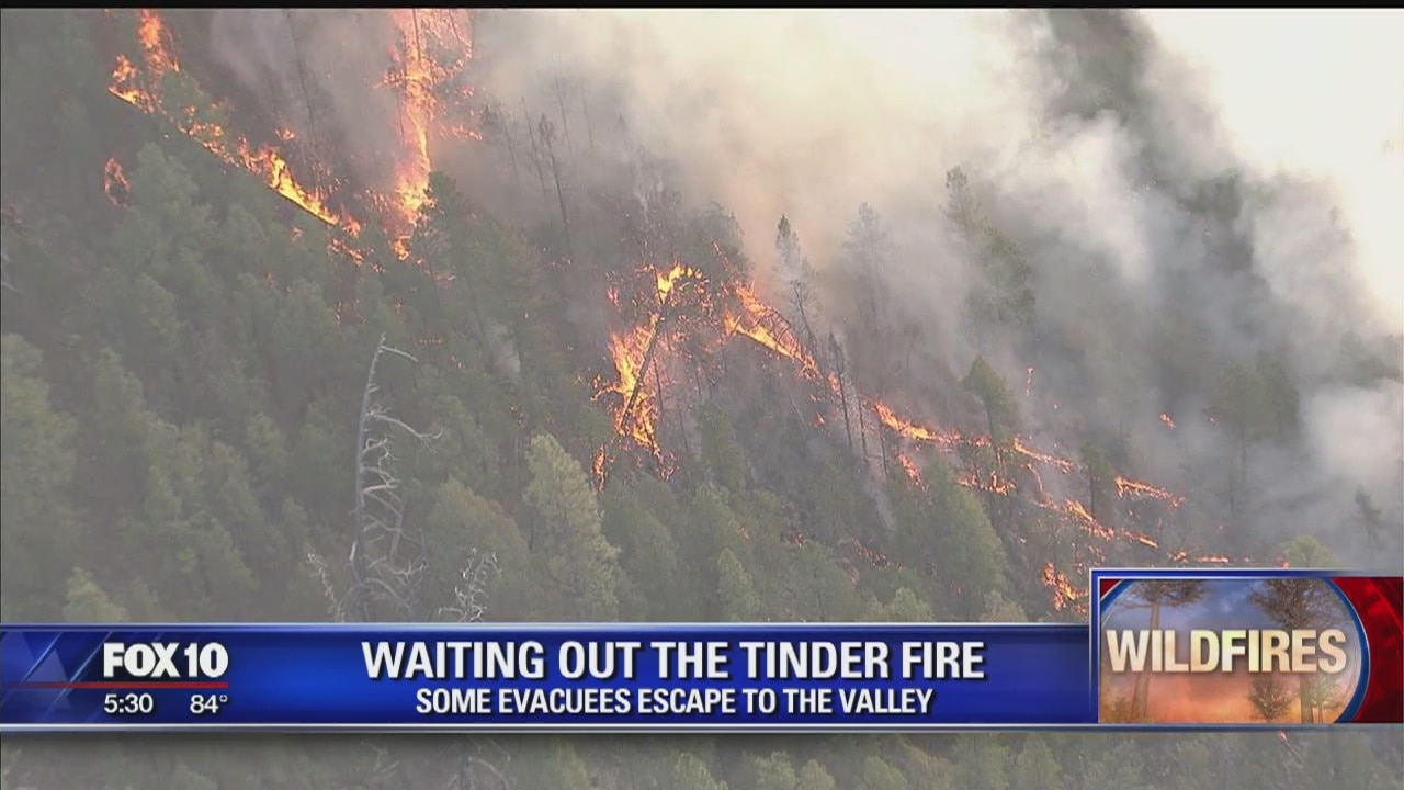Some Tinder Fire evacuees are staying in the Valley, as they wait anxiously for updates
