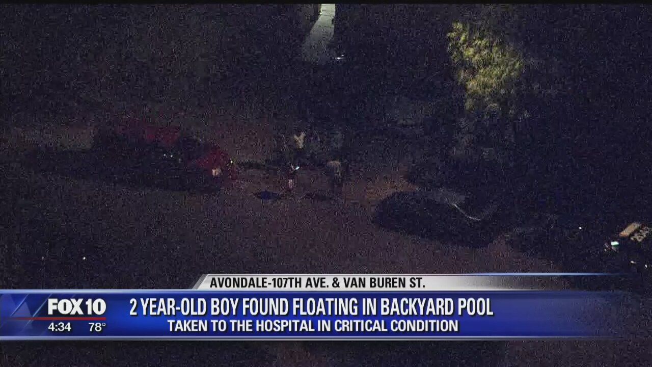 2-year-old boy found floating in Avondale pool