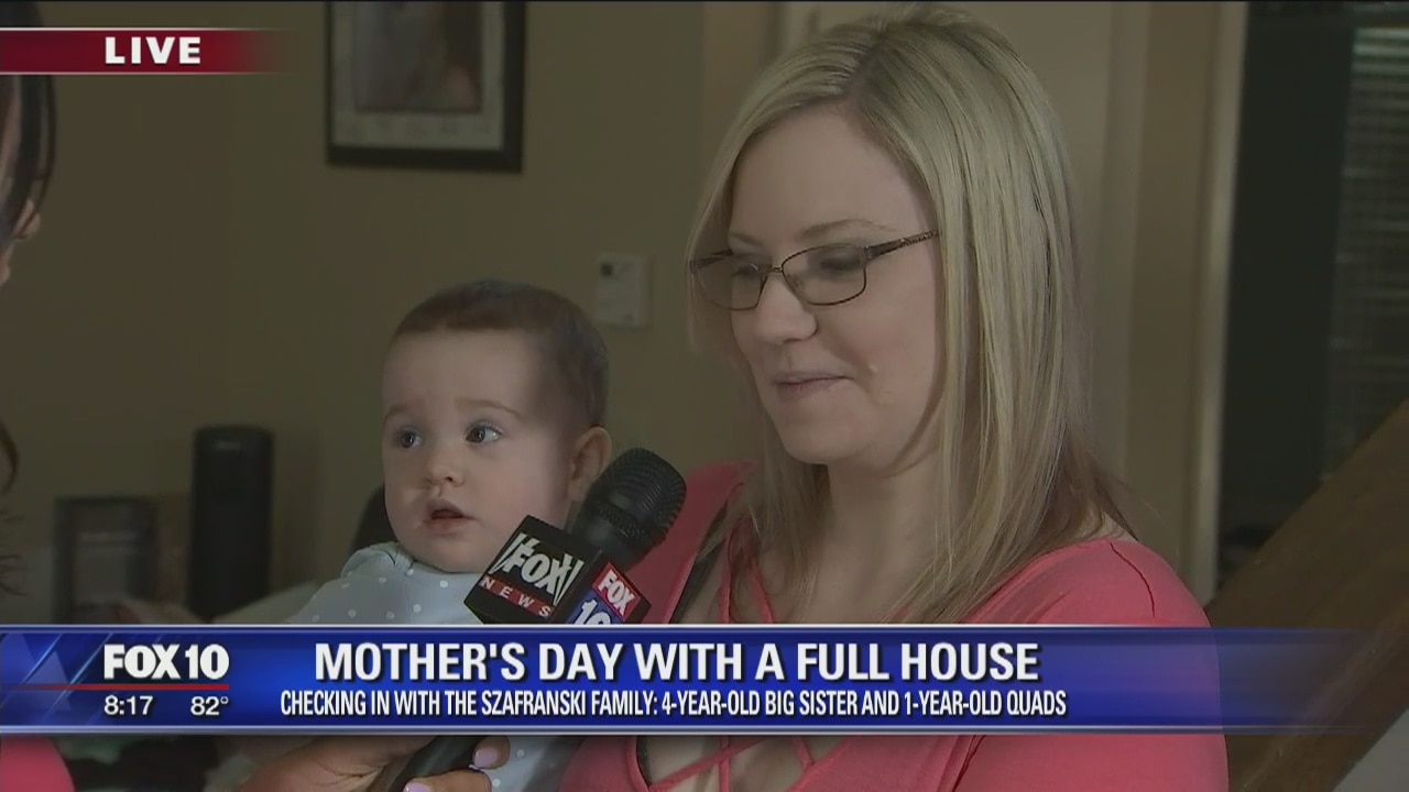 Valley mother of quadruplets eager to spend Mother's Day with all of her kids at home