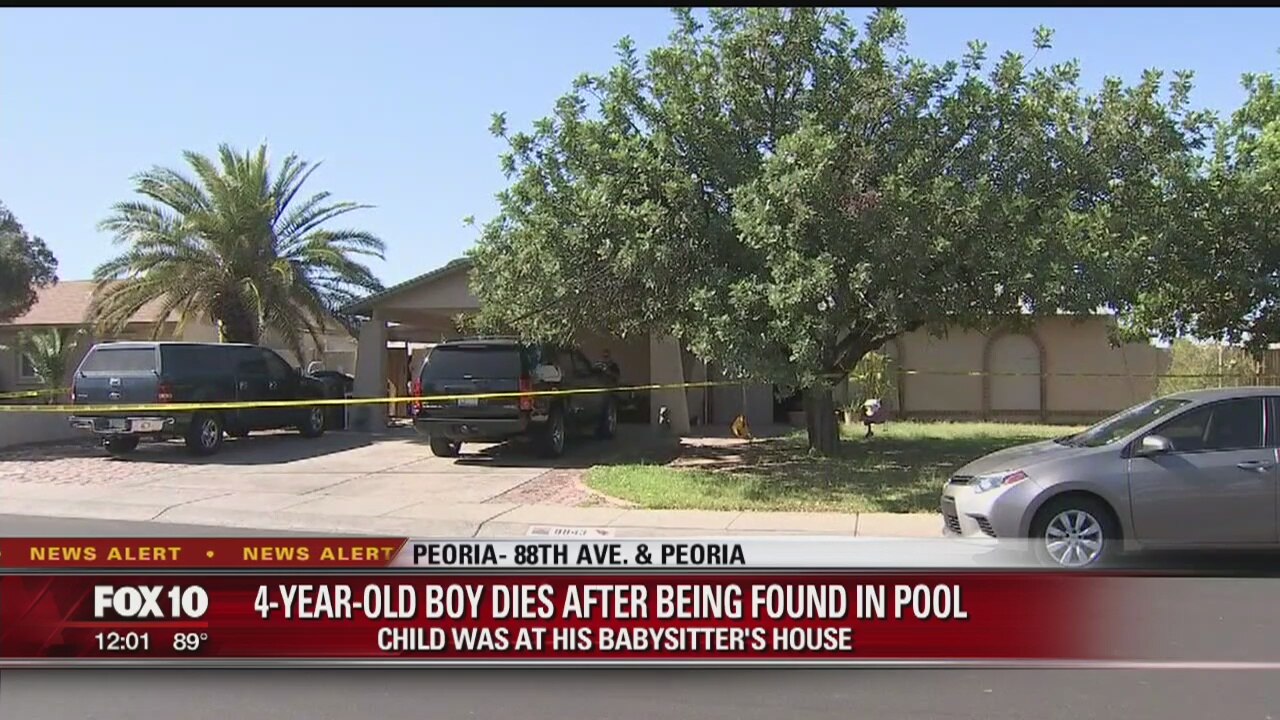 Boy, 4, dies after being pulled from Peoria pool