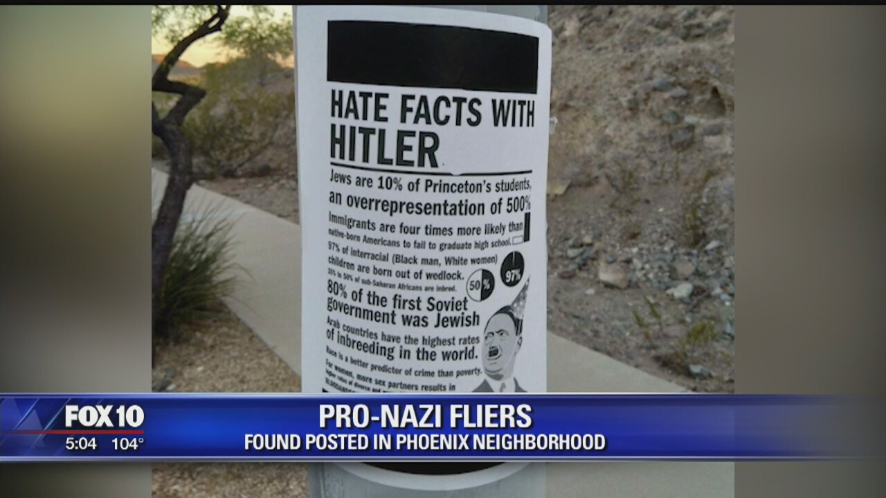 Disturbing Nazi flyers show up in north Phoenix neighborhood