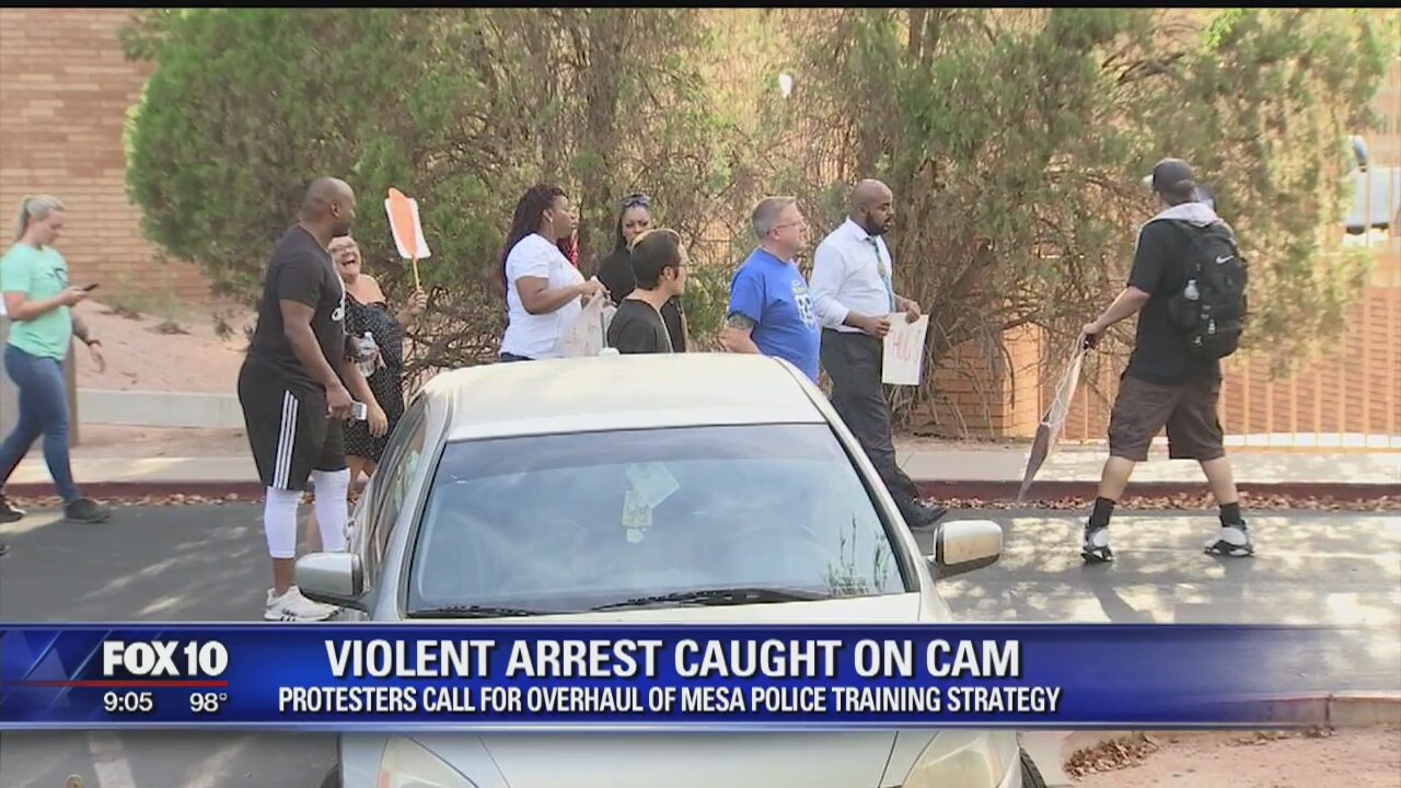 Protest over use of physical force incident involving Mesa Police officers