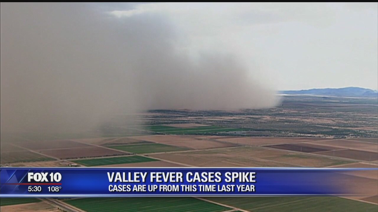 Valley Fever cases are up from same time in 2017