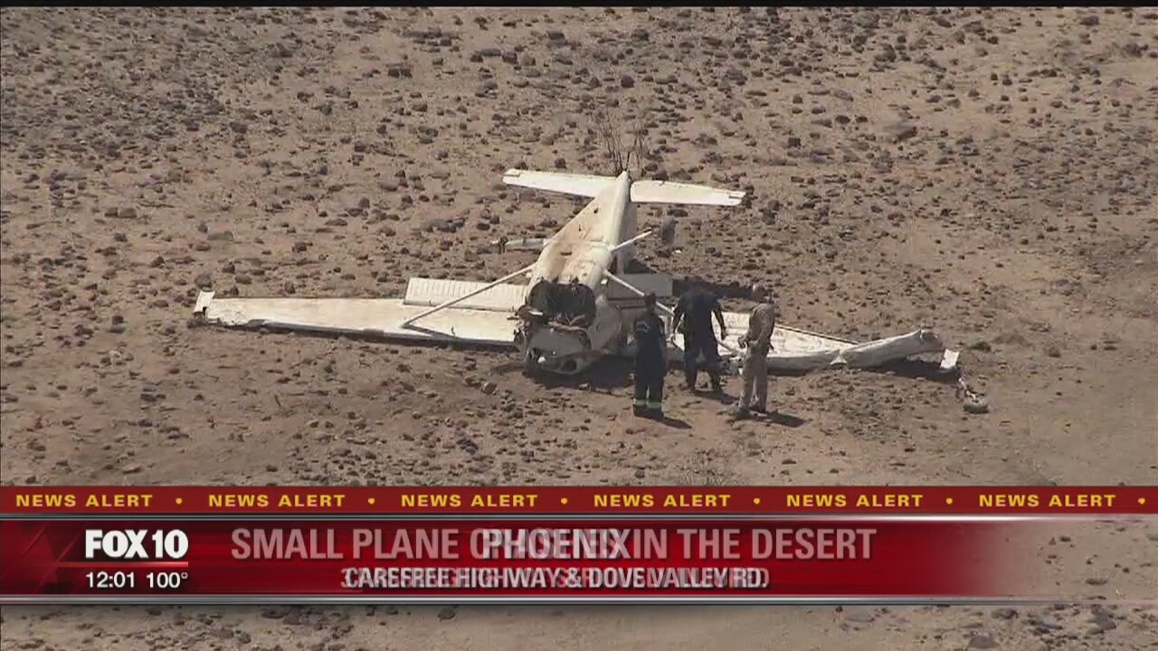 Small airplane goes down near I-17 in north Phoenix