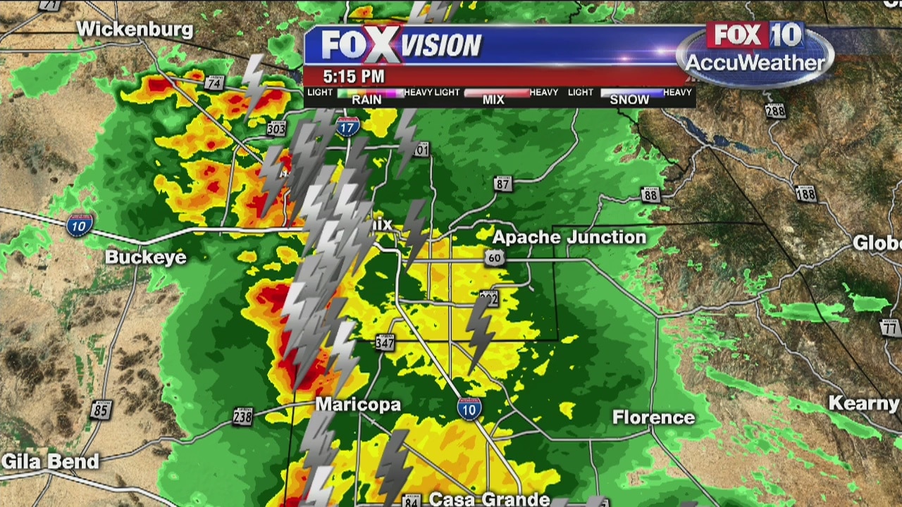 MONSOON WATCH: Heavy rain, dust storm moving into parts of the Valley