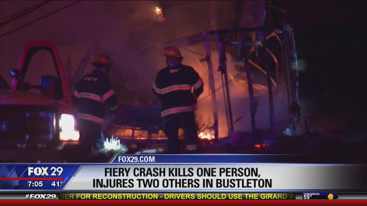 2 injured, 1 dead in fiery car accident