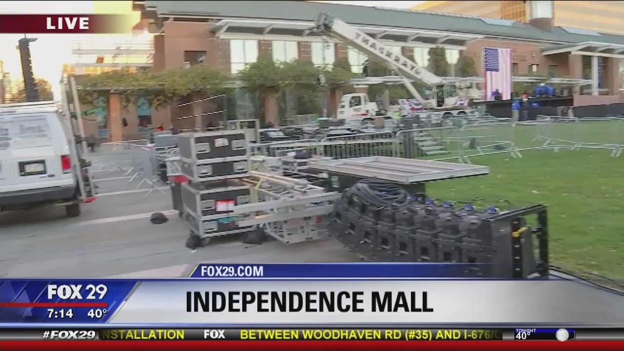 Preparations underway for Clinton rally at Independence Hall