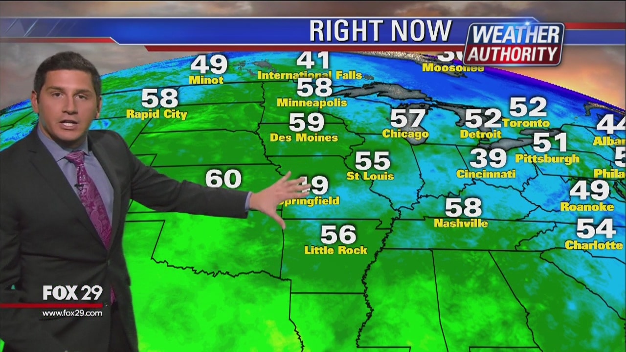 FOX 29 Weather Authority 10:00 p.m. Saturday update