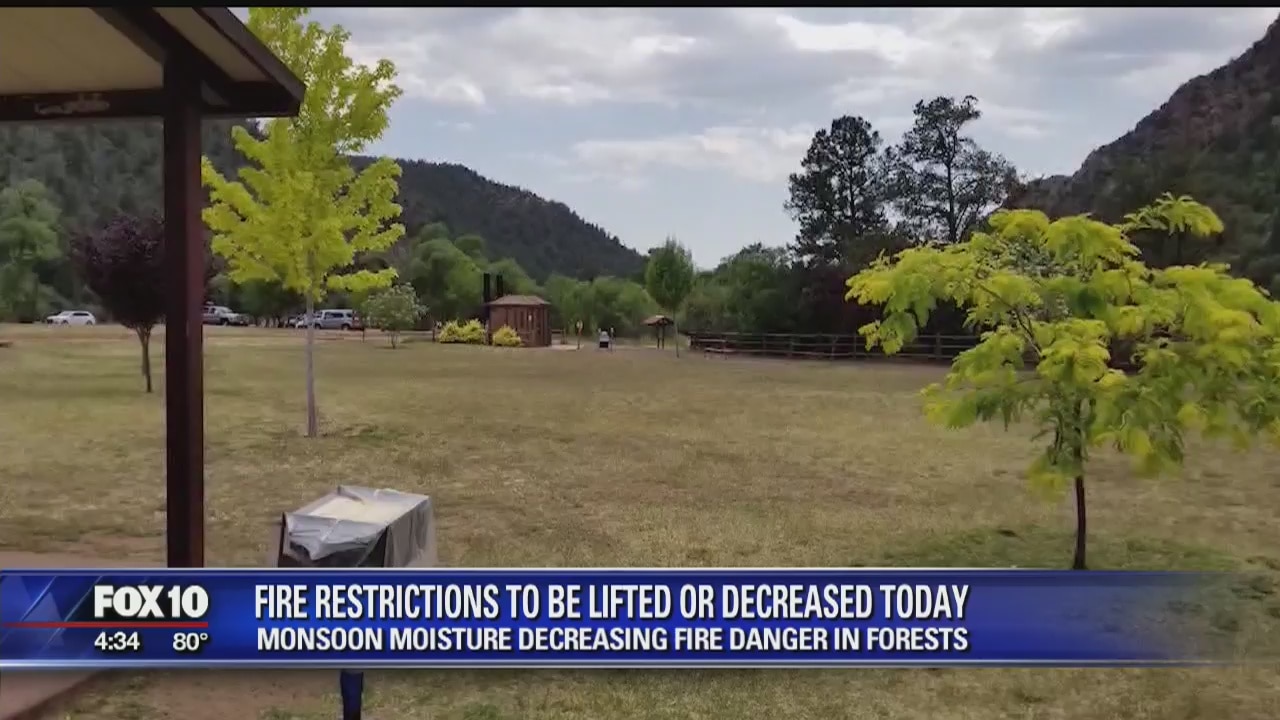 Arizona forests lift fire restrictions, some area closures