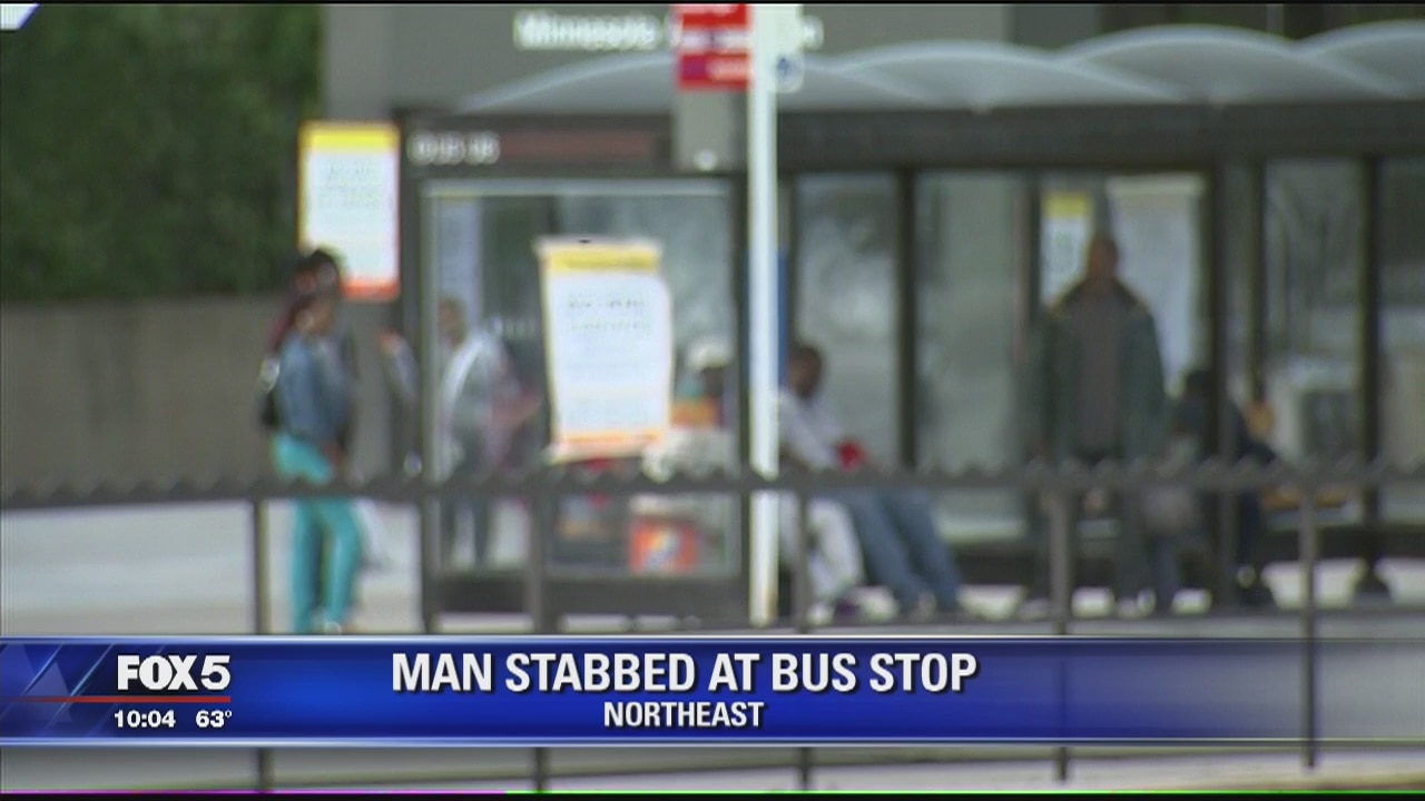 Man stabbed at bus stop