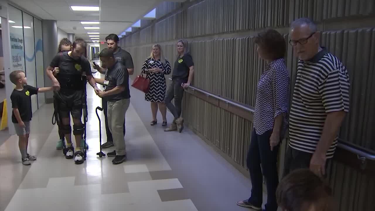 Man on the road to recovery following crash and traumatic brain injury