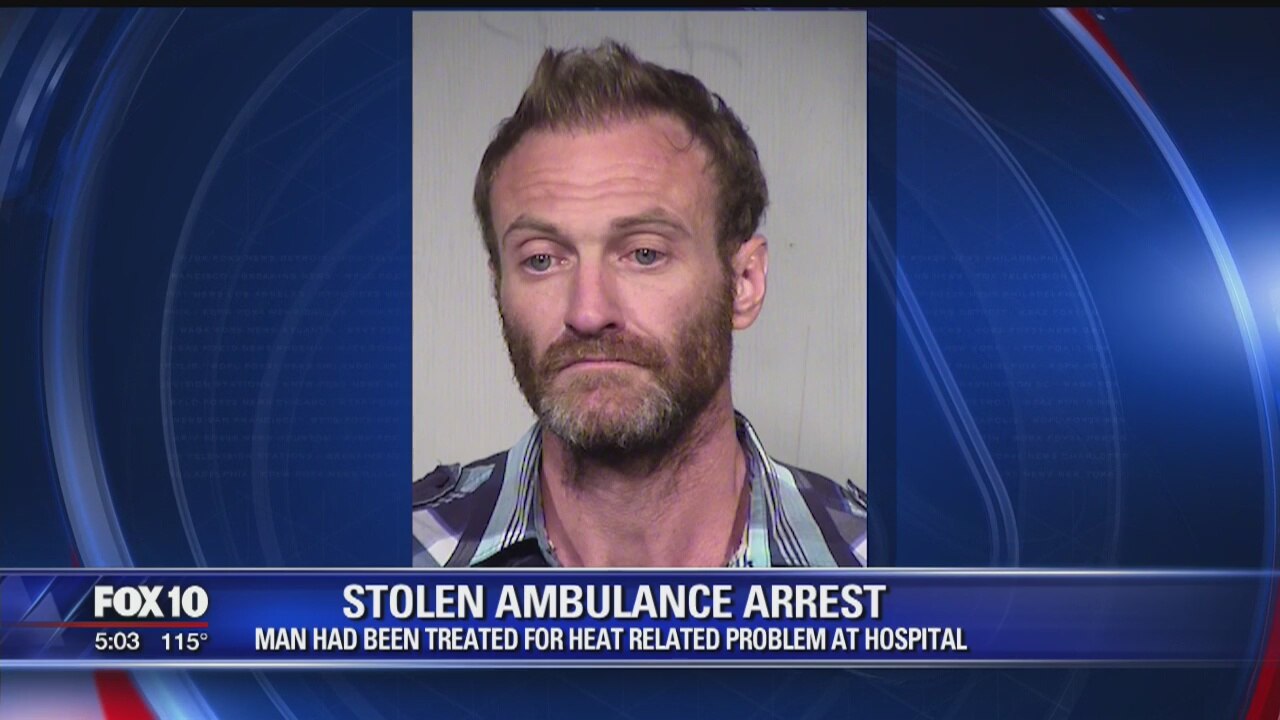 Mesa Police: Man claims to have stolen ambulance because it was too hot to walk
