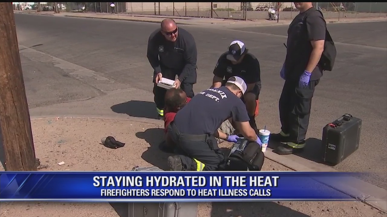Firefighters responding to heat-related illness calls