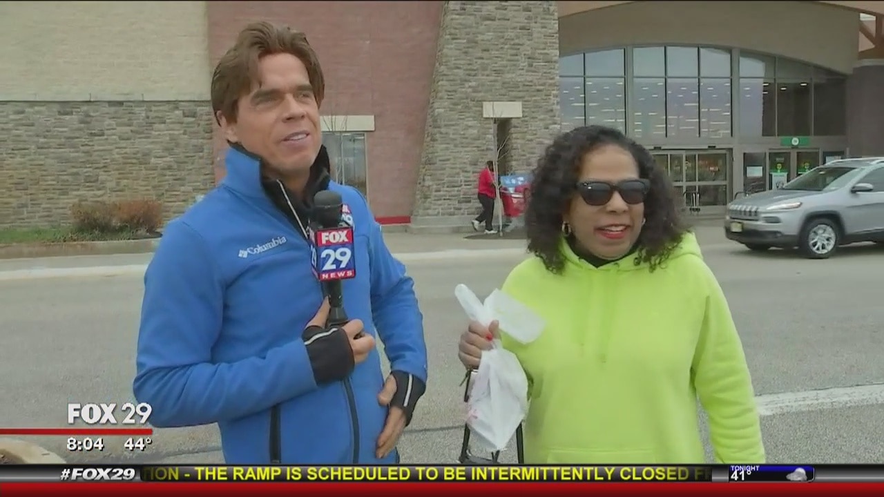 Black Friday shopper picks up batteries for her Walkman