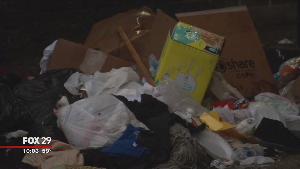 Trash piles up in Olney neighborhood