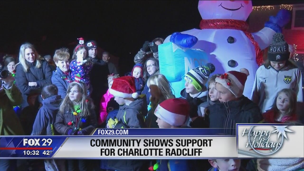 Neighbors surprise family of girl battling cancer