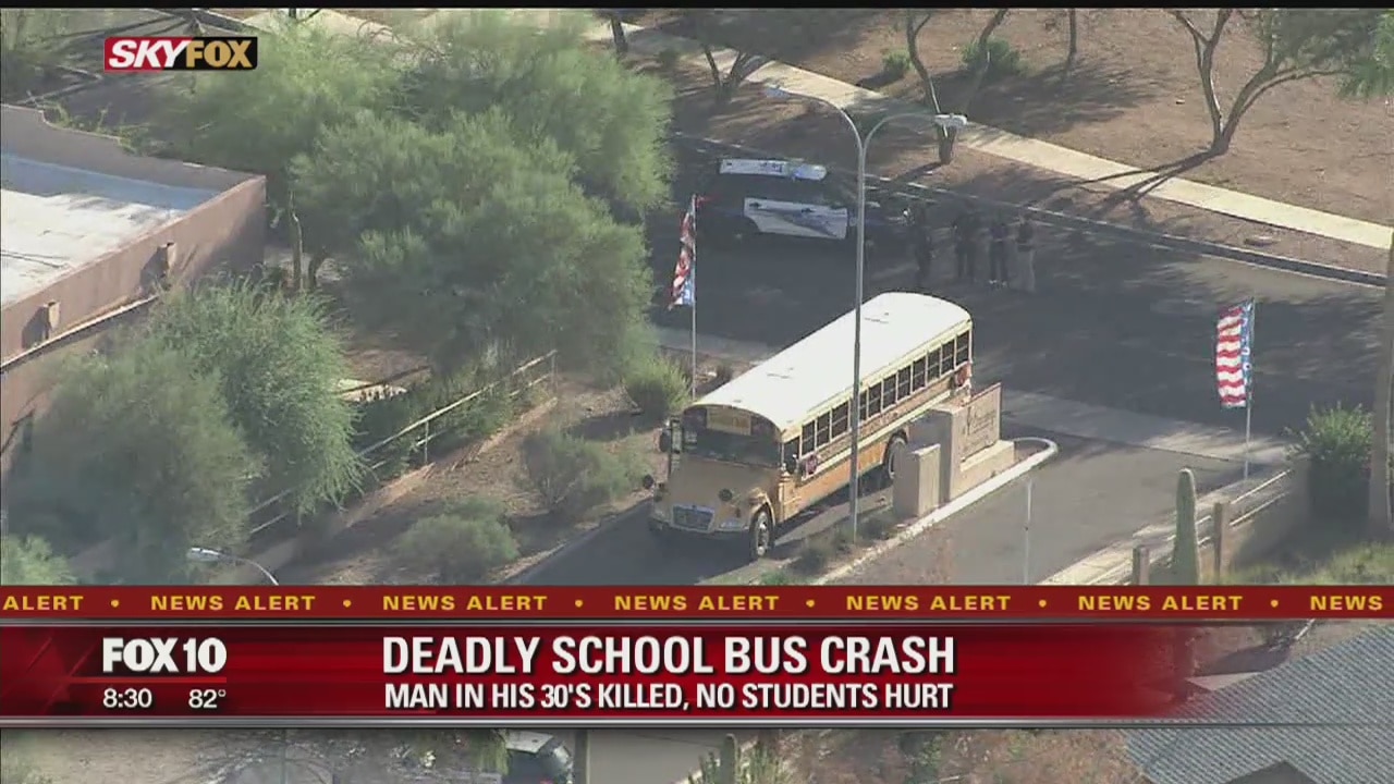 Man dies in accident involving school bus in Apache Junction