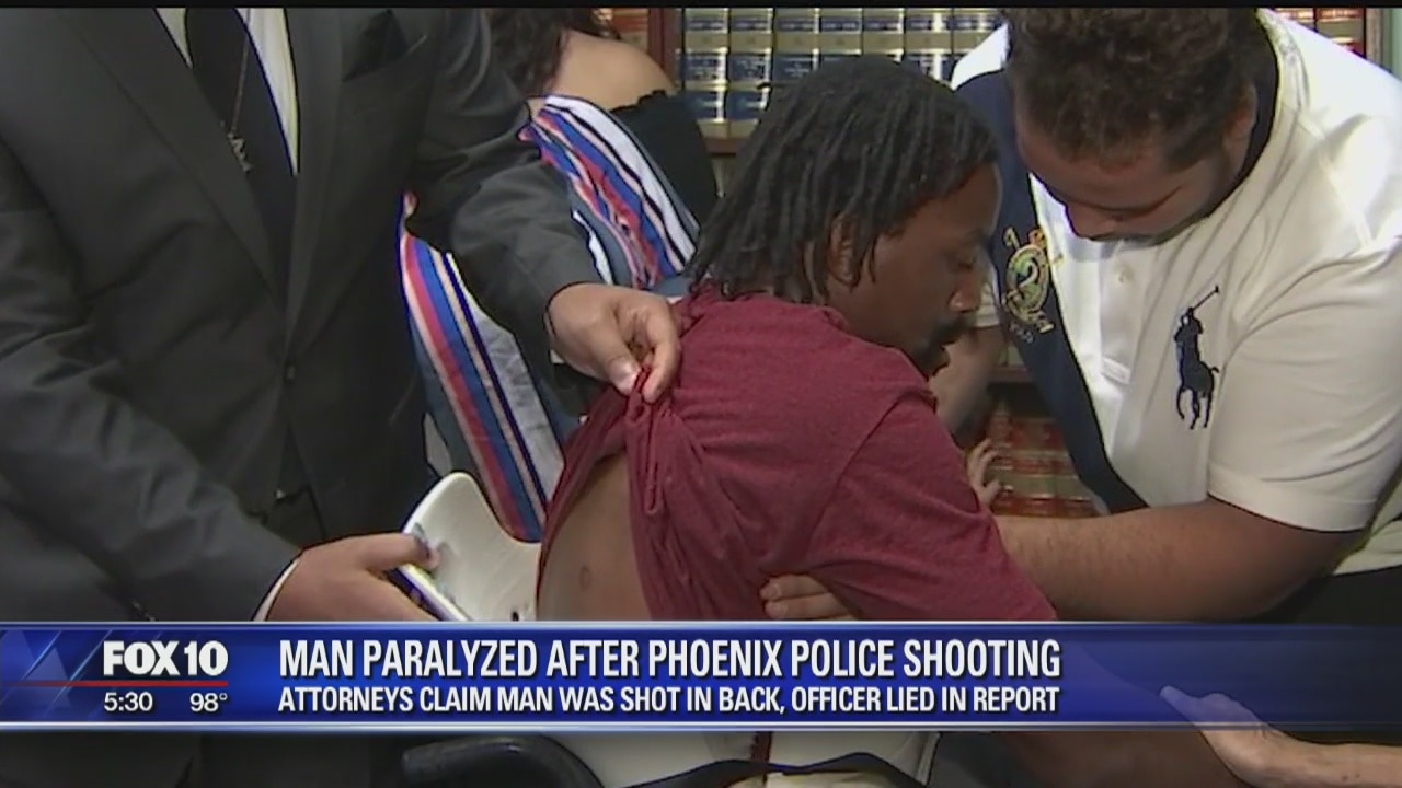Man paralyzed after Phoenix Police shooting claims officer lied in report