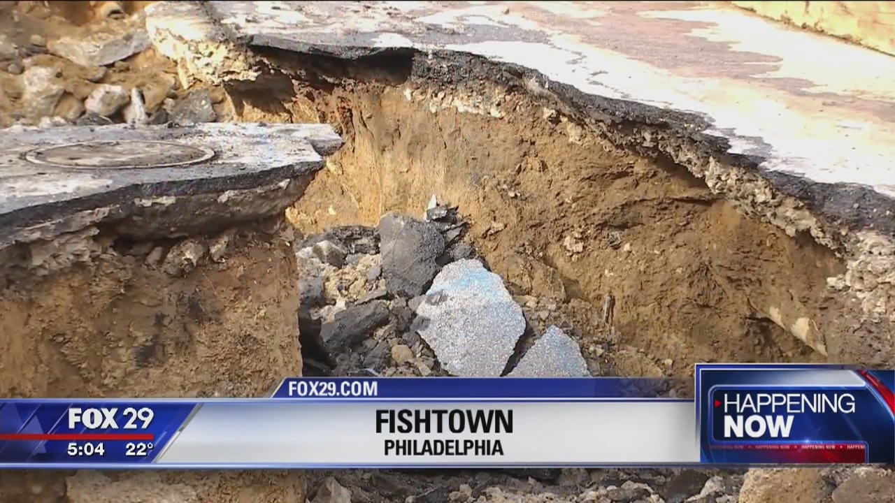 Street, utility repairs resume after sinkhole swallows cars