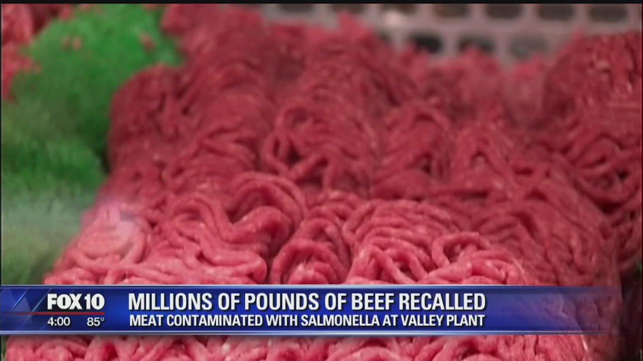 Arizona company recalls 6.5M pounds of beef due to possible salmonella contamination